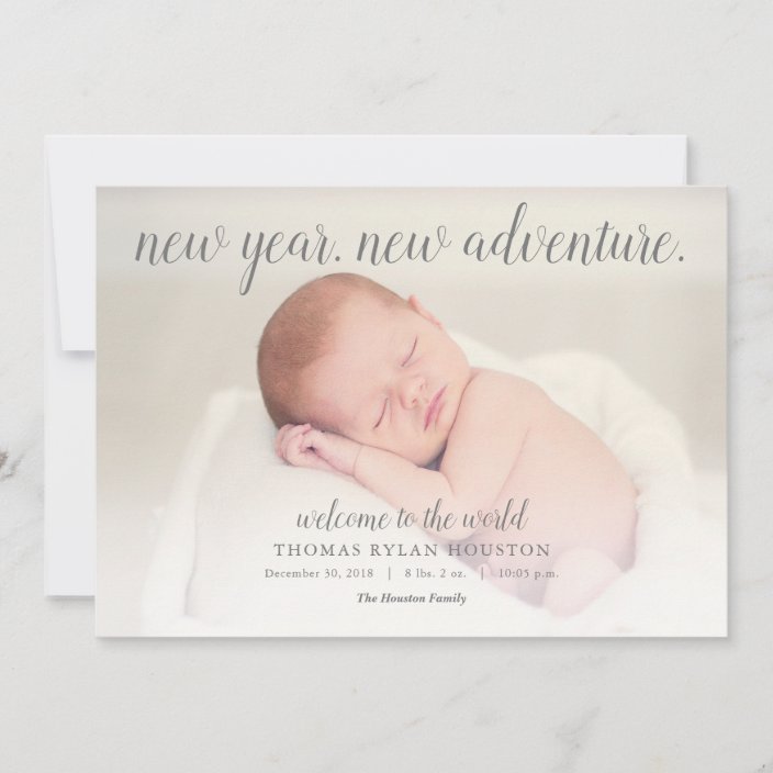 new year birth announcement