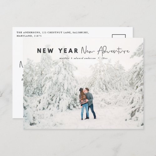 New year new adventure photo holiday  postcard