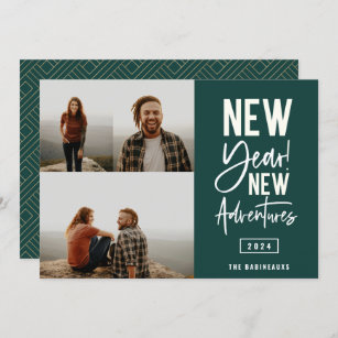 New Year New Adventures Photo Holiday Card