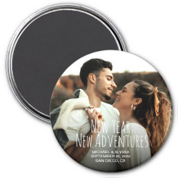 New year new adventures Photo Save the date  Magnet