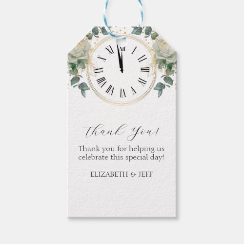 New Year New Baby Clock Baby Shower Gift Tags
