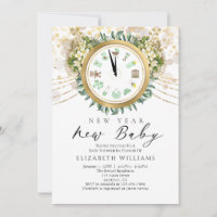New Year New Baby Clock Baby Shower