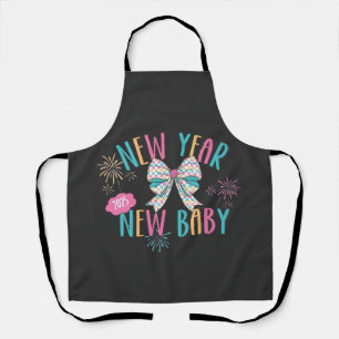 New Year New Baby Pregnancy Mom To Be  Apron
