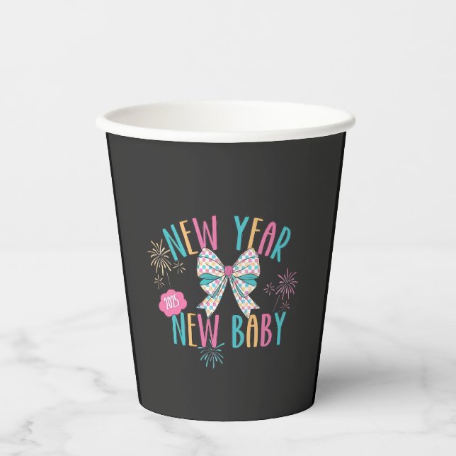 New Year New Baby Pregnancy Mom To Be  Paper Cups (Front)