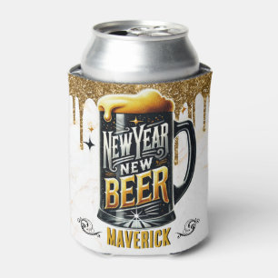 New Year New Beer Funny Party Can Cooler