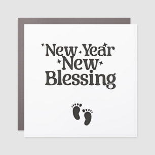 New Year New Blessings New Year Pregnant Mom Car Magnet