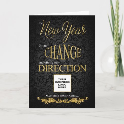 New Year New Direction Business Logo Customers Announcement