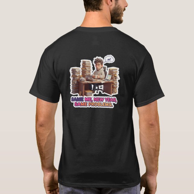 New Year, New Glitch - 2026 Anti-Resolution Motto T-Shirt (Back)