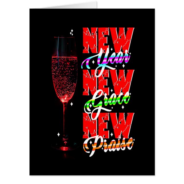 New Year New Grace New Praise Card (Front)