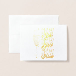 New Year New Grace New Praise Foil Card