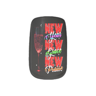 New Year New Grace New Praise Minx Nail Art