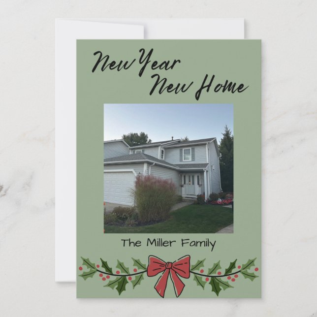 New Year New Home Christmas Card (Front)