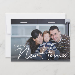 New Year New Home Family Photo New Address Holiday Card
