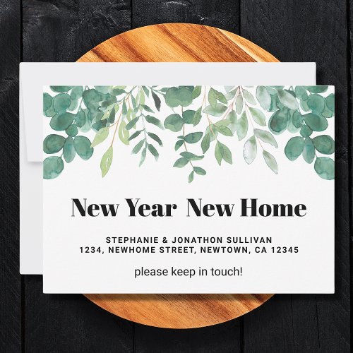 New year New Home Greenery Moving Announcement