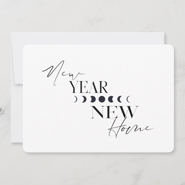 New Year New Home Holiday Moved Card (Front)