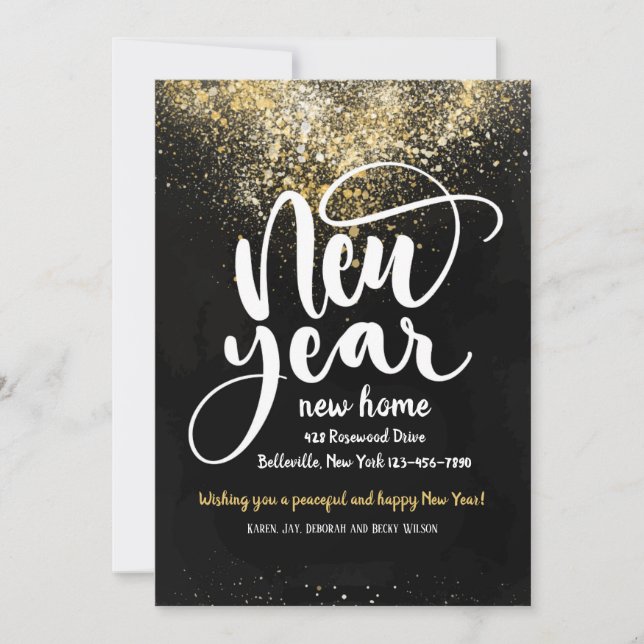 New Year New Home Moving Announcement (Front)