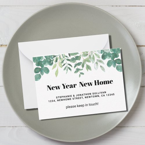 New Year New Home Moving Announcement Card