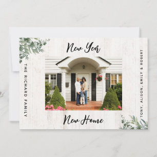 New Year New Home Moving Announcement Photo