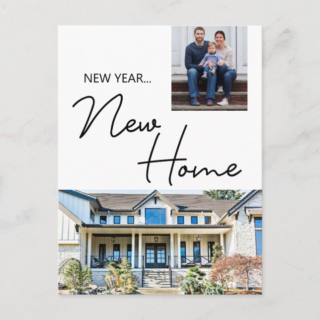 New Year New Home Moving Announcement photos (Front)