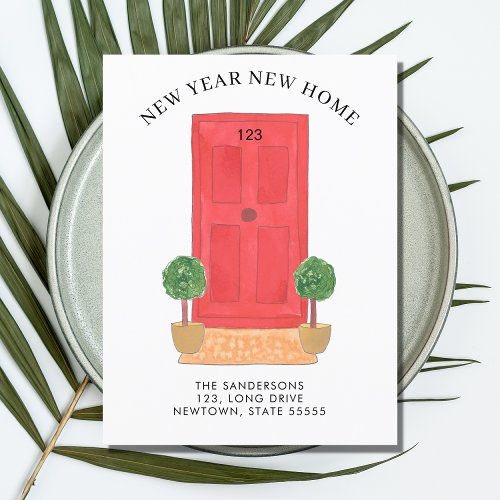 New Year New Home Moving  Announcement Postcard