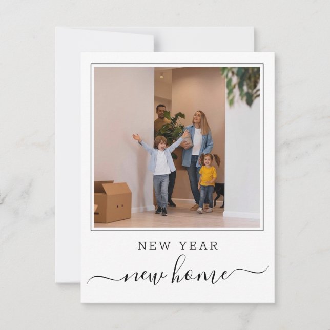 New Year New Home Photo  Note Card (Front)