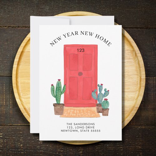 New Year New Home Red Door Moving  Announcement