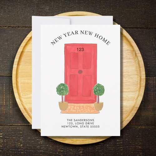 New Year New Home Red Door Moving  Announcement