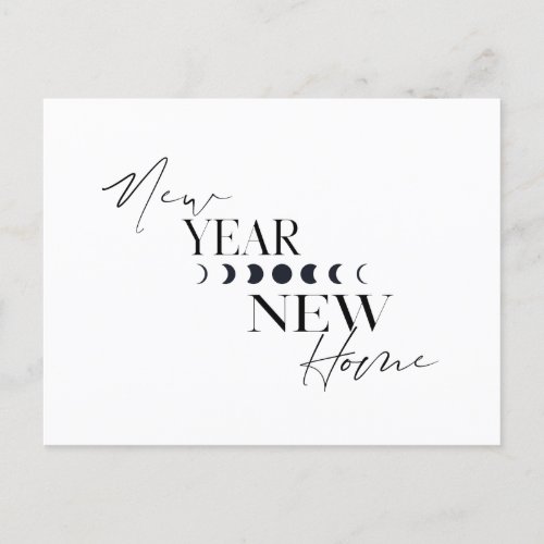 New Year New Home Weve Moved Announcement Postcard