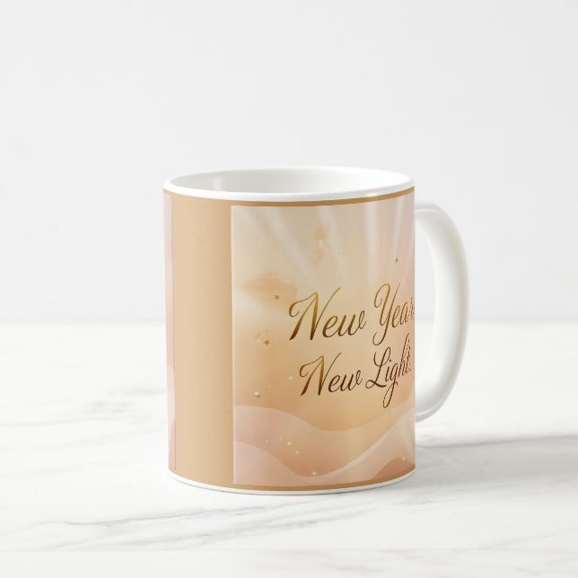 New Year, New Light” – Golden Dawn Sunrise Design Coffee Mug (Front Right)