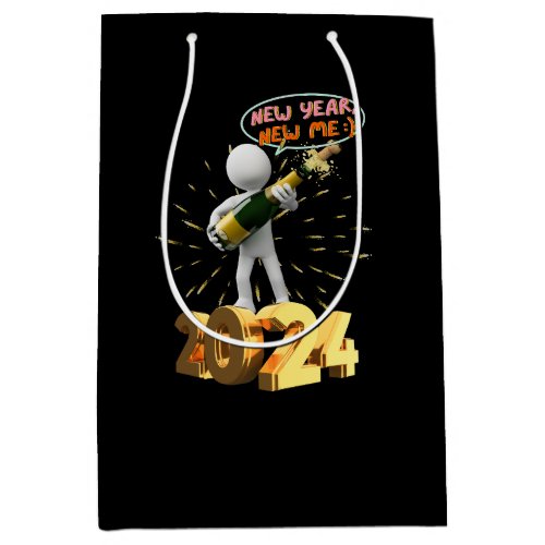 New Year New Me 2024 Medium Gift Bag