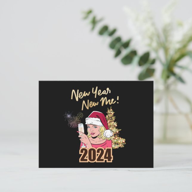 New Year New Me 2024 Postcard (Standing Front)