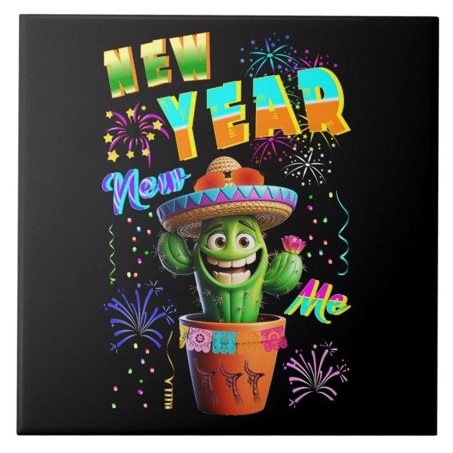 New Year New Me Ceramic Tile (Front)