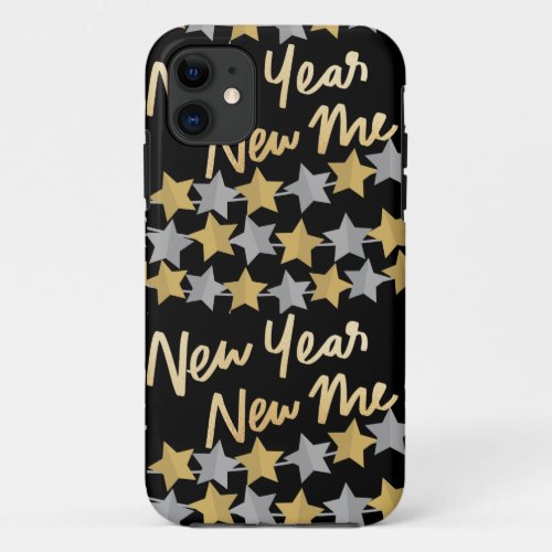New Year New Me Happy New Year 2022 Festive Black iPhone 11 Case