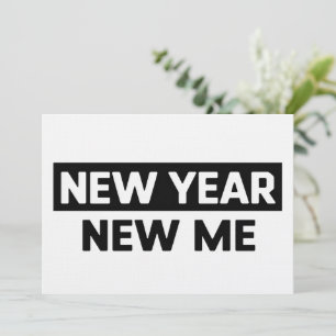New Year New Me Inspirational Motivational Quote Invitation