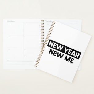 New Year New Me Inspirational Motivational Quote Planner