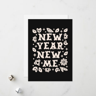 New year new me manifesting growth resolutions holiday card