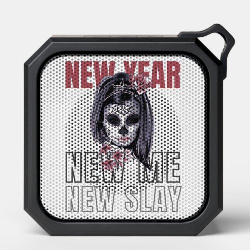 New Year New Me New Slay Girl Power Skull Bluetooth Speaker