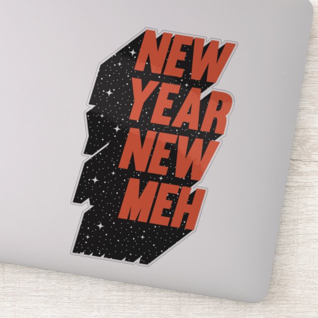 New Year New Meh Sticker (Detail)