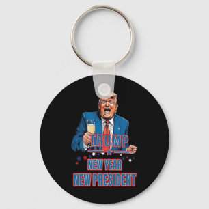 New Year New President Funny Trump 2025 Take Ameri Keychain