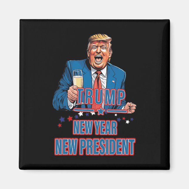 New Year New President Funny Trump 2025 Take Ameri Magnet (Front)