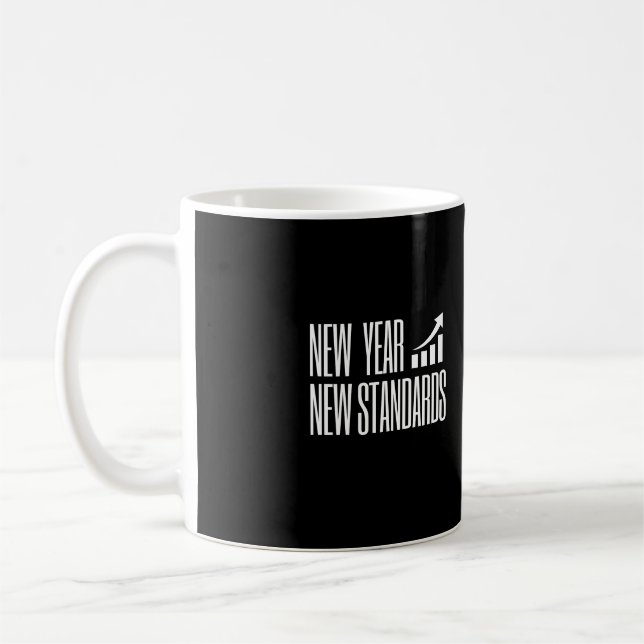 New Year New Standard — Minimalist Motivation MUG (Left)