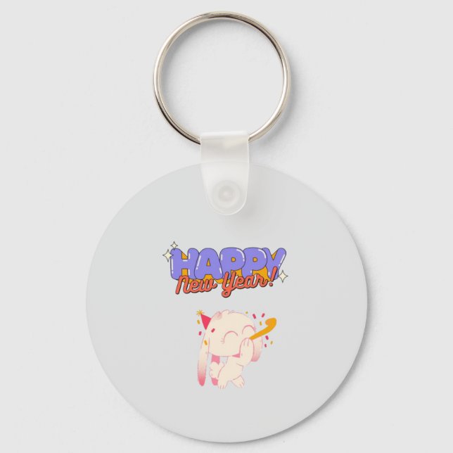 "New Year, New Vibes" Keychain (Front)