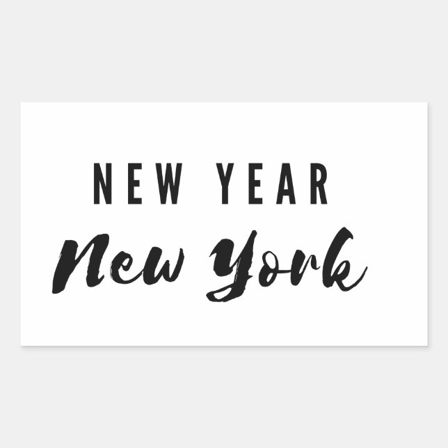 New Year New York Rectangular Sticker (Front)