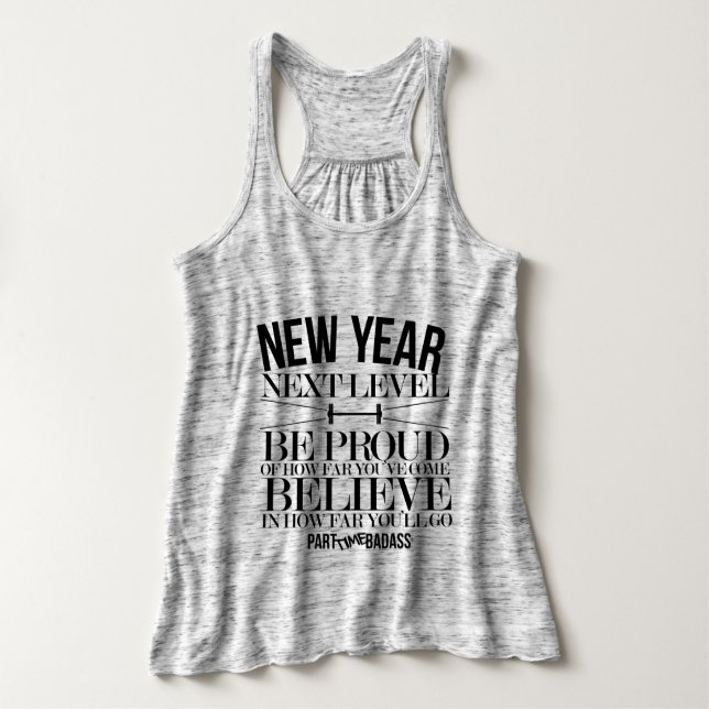 NEW YEAR NEXT LEVEL TANK TOP (Design Front)