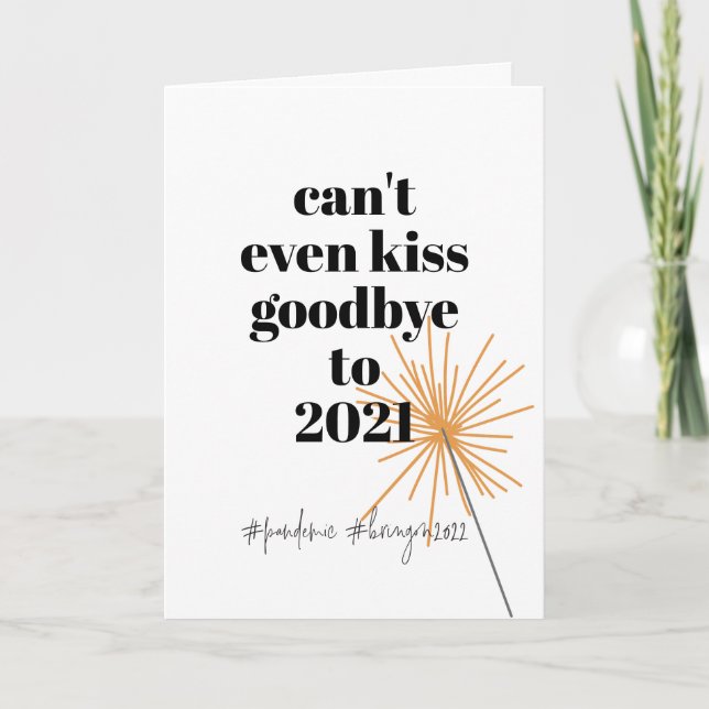 New Year No Kisses 2021 Do-Over Funny Humor  Holiday Card (Front)