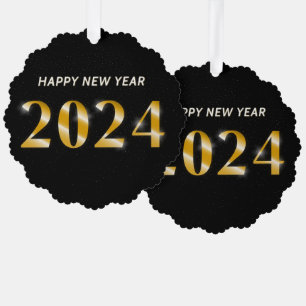 New Year Paper Ornament Card