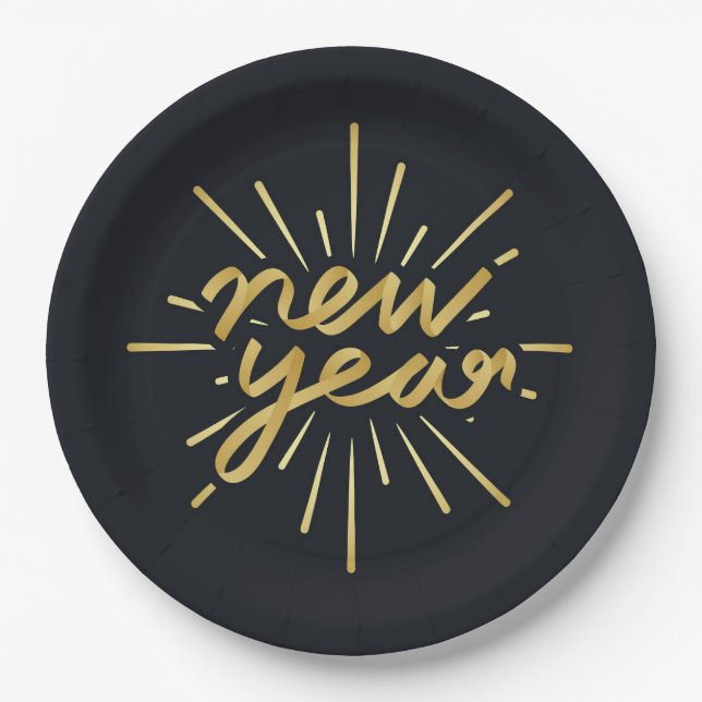 New Year  Paper Plates (Front)