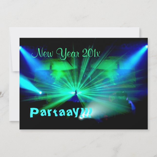 New Year Partaay!!! invitation (Front)
