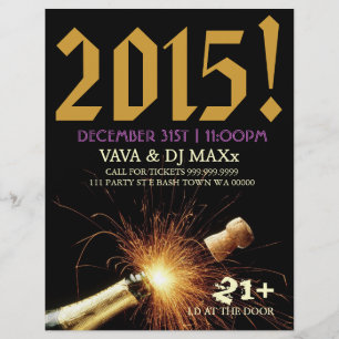 New Year Party Event Announcement Flyer