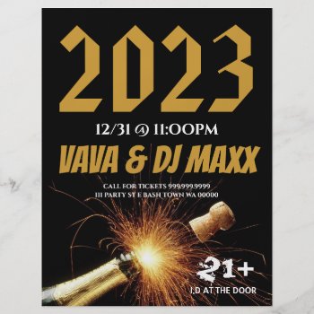 New Year Party Event Announcement Flyer by olicheldesign at Zazzle